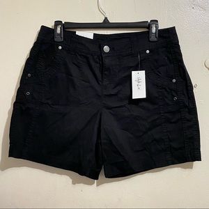 Style & Co Black Mid Rise Shorts Size 6